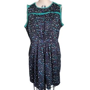 I 💙Ronson Size 14 Party Dress Pleats Tucks Black, Blue, White & Emerald Green
